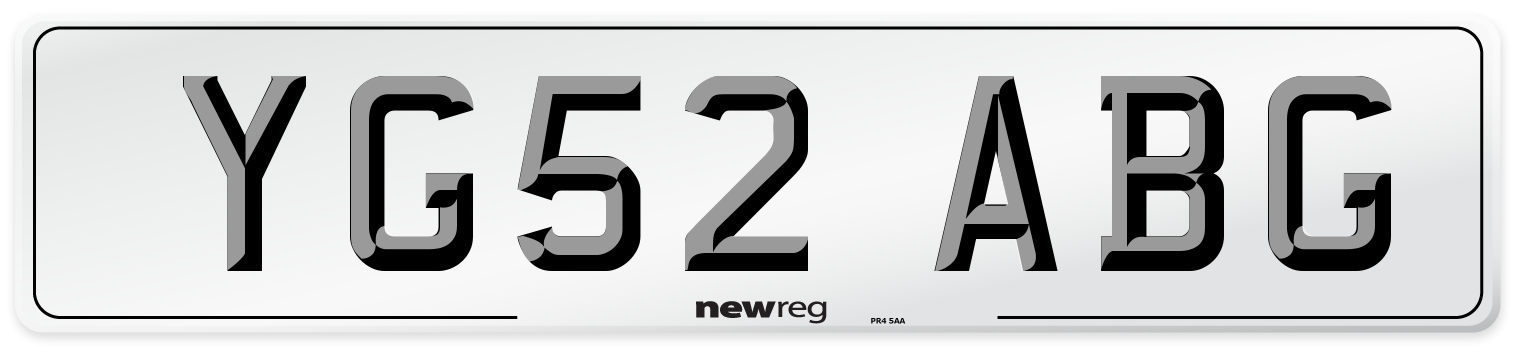 YG52 ABG Number Plate from New Reg